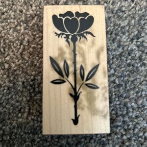 Flower Rubber Stamps Solid Flower F-2049 preowned mounted